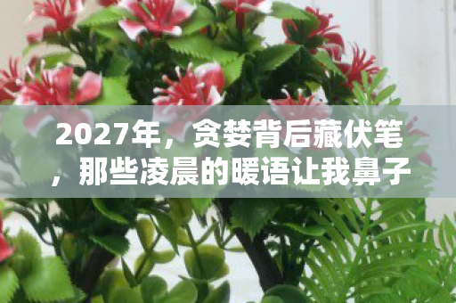 2027年，贪婪背后藏伏笔，那些凌晨的暖语让我鼻子一酸