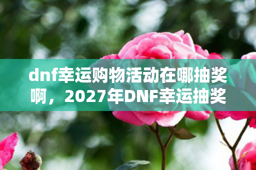 dnf幸运购物活动在哪抽奖啊，2027年DNF幸运抽奖悬案，消失的入口与永不熄灭的屏幕幽光