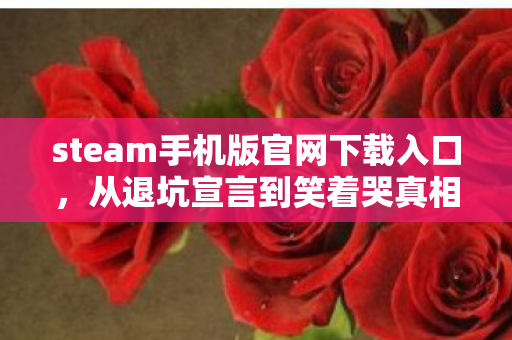 steam手机版官网下载入口，从退坑宣言到笑着哭真相，Steam手机版下载背后的落差人生