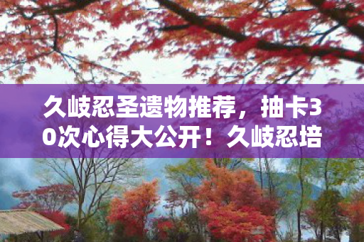 久岐忍圣遗物推荐，抽卡30次心得大公开！久岐忍培养避坑指南助你少走弯路