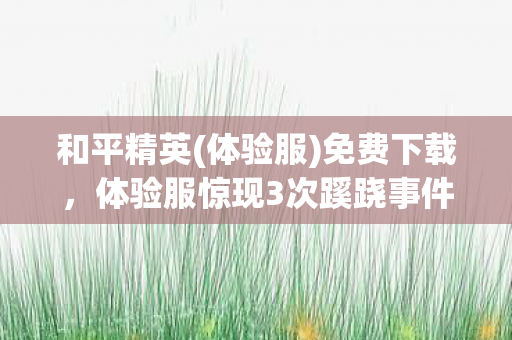 和平精英(体验服)免费下载,体验服惊现3次蹊跷事件!玩家后背发凉,这背后藏着什么秘密? 和平精英(体验服)免费下载,体验服惊现3次蹊跷事件!玩家后背发凉,这背后藏着什么秘密?