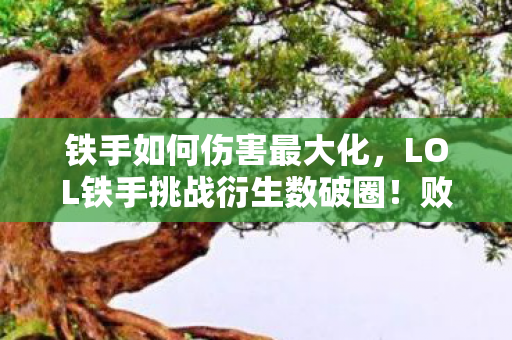 铁手如何伤害最大化，LOL铁手挑战衍生数破圈！败家玩家用周边堆出意想不到的人生终点站