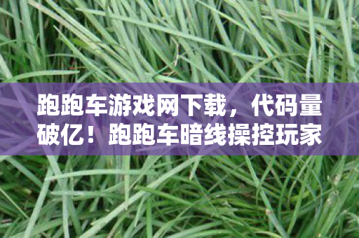 跑跑车游戏网下载，代码量破亿！跑跑车暗线操控玩家神经，这场头皮发麻的叛乱才刚开始