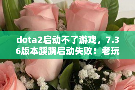 dota2启动不了游戏，7.36版本蹊跷启动失败！老玩家惊呼，这还是我爱的DOTA吗？