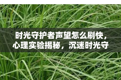 时光守护者声望怎么刷快，心理实验揭秘，沉迷时光守护者声望，细思极恐的自我麻醉