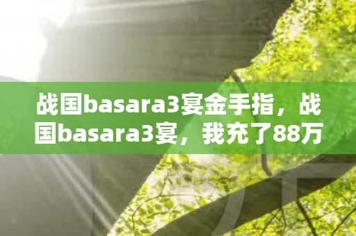 战国basara3宴金手指,战国basara3宴,我充了88万,老婆签了离婚协议,这隐情让我吓一跳! 战国basara3宴金手指,战国basara3宴,我充了88万,老婆签了离婚协议,这隐情让我吓一跳!
