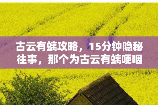 古云有螭攻略，15分钟隐秘往事，那个为古云有螭哽咽的夜晚，你还记得吗？