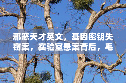 邪恶天才英文,基因密钥失窃案,实验室悬案背后,毛骨悚然的真相竟在玩家手中? 邪恶天才英文,基因密钥失窃案,实验室悬案背后,毛骨悚然的真相竟在玩家手中?