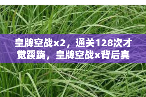 皇牌空战x2，通关128次才觉蹊跷，皇牌空战x背后真相让我后背发凉