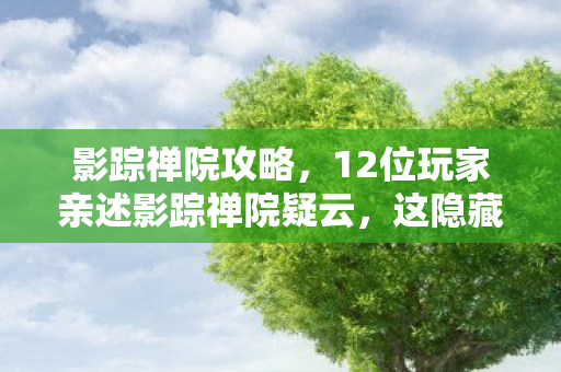 影踪禅院攻略，12位玩家亲述影踪禅院疑云，这隐藏机制，真让人绷不住了！