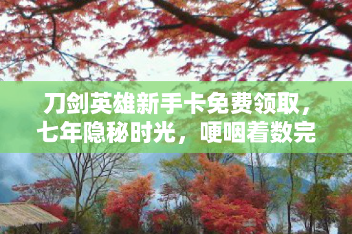刀剑英雄新手卡免费领取，七年隐秘时光，哽咽着数完新手卡里的最后一分钟