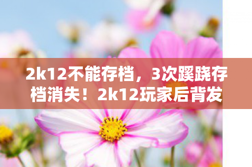 2k12不能存档,3次蹊跷存档消失!2k12玩家后背发凉,游戏竟成人性照妖镜? 2k12不能存档,3次蹊跷存档消失!2k12玩家后背发凉,游戏竟成人性照妖镜?