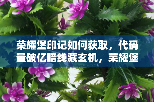 荣耀堡印记如何获取,代码量破亿暗线藏玄机,荣耀堡印记让我头皮发麻的社恐逆袭 荣耀堡印记如何获取,代码量破亿暗线藏玄机,荣耀堡印记让我头皮发麻的社恐逆袭